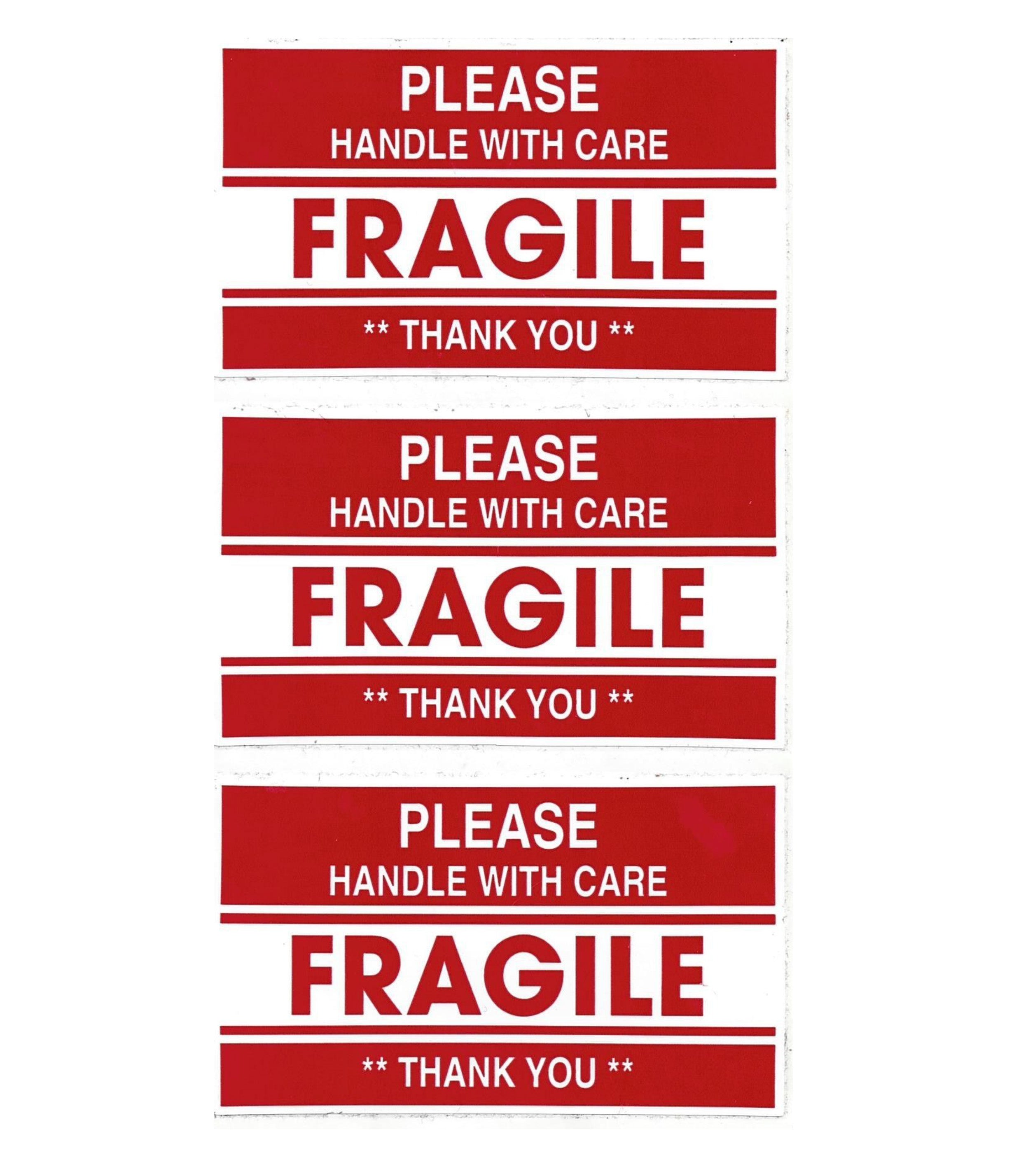 Fragile sticker x 4   = 11.7 cms x 7 cms