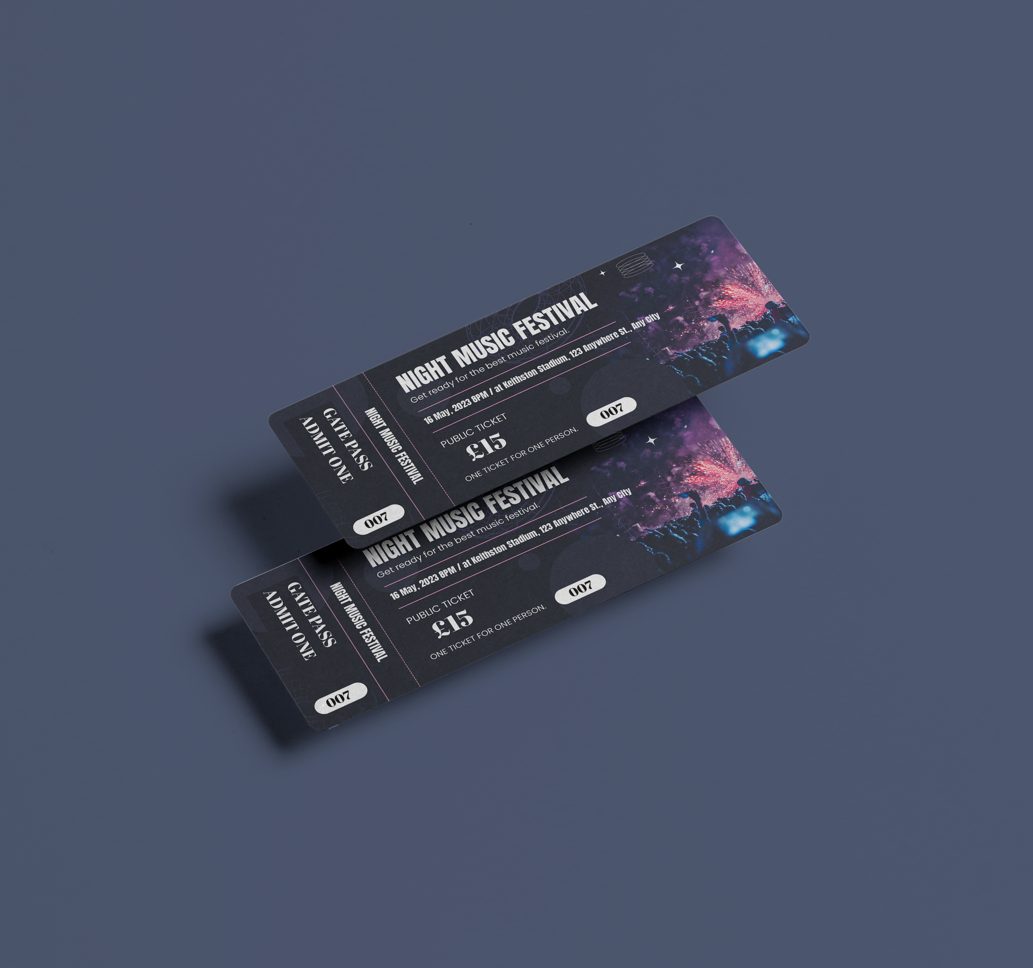 Serial numbered Personalised  Event Tickets, custom ticket printing, access control tickets